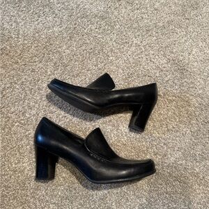 Franco Sarto Black Genuine Leather Women's Heels